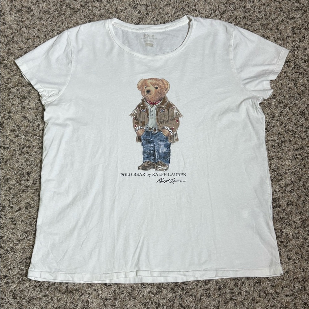 Ralph Lauren Women’s Tee with Polo Bear Size L